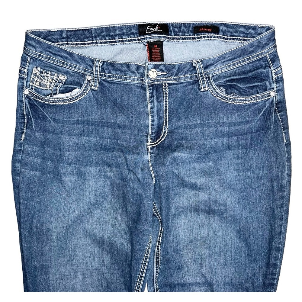 Earl Jeans Women’s Size 16 Blue Skinny 34x27 - Picture 2 of 7